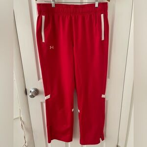 Under Armour Scarlet Sweatpants with White Details